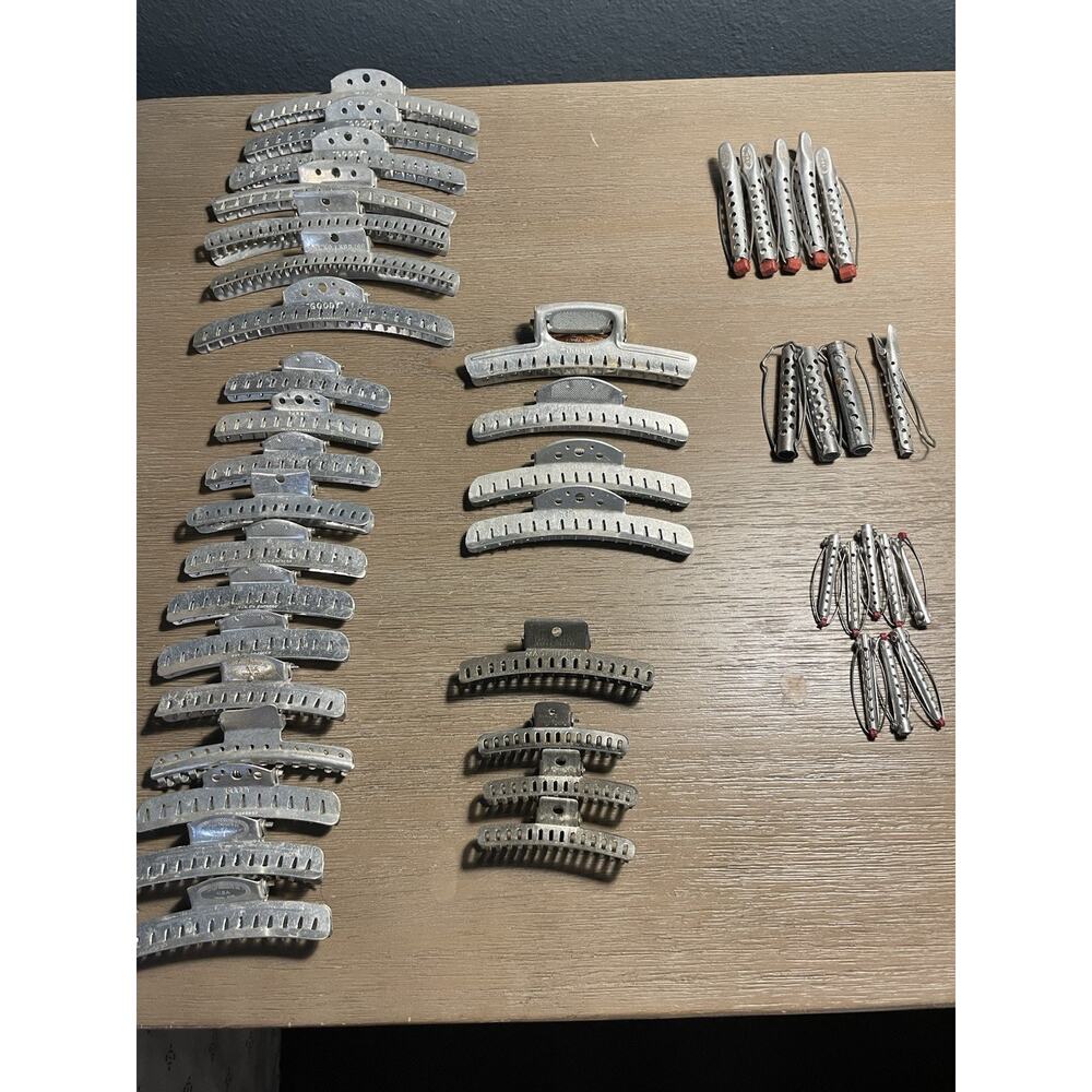 Vintage Goody Mervin Metal Wave Clips Curlers Hair Salon Tool Lot